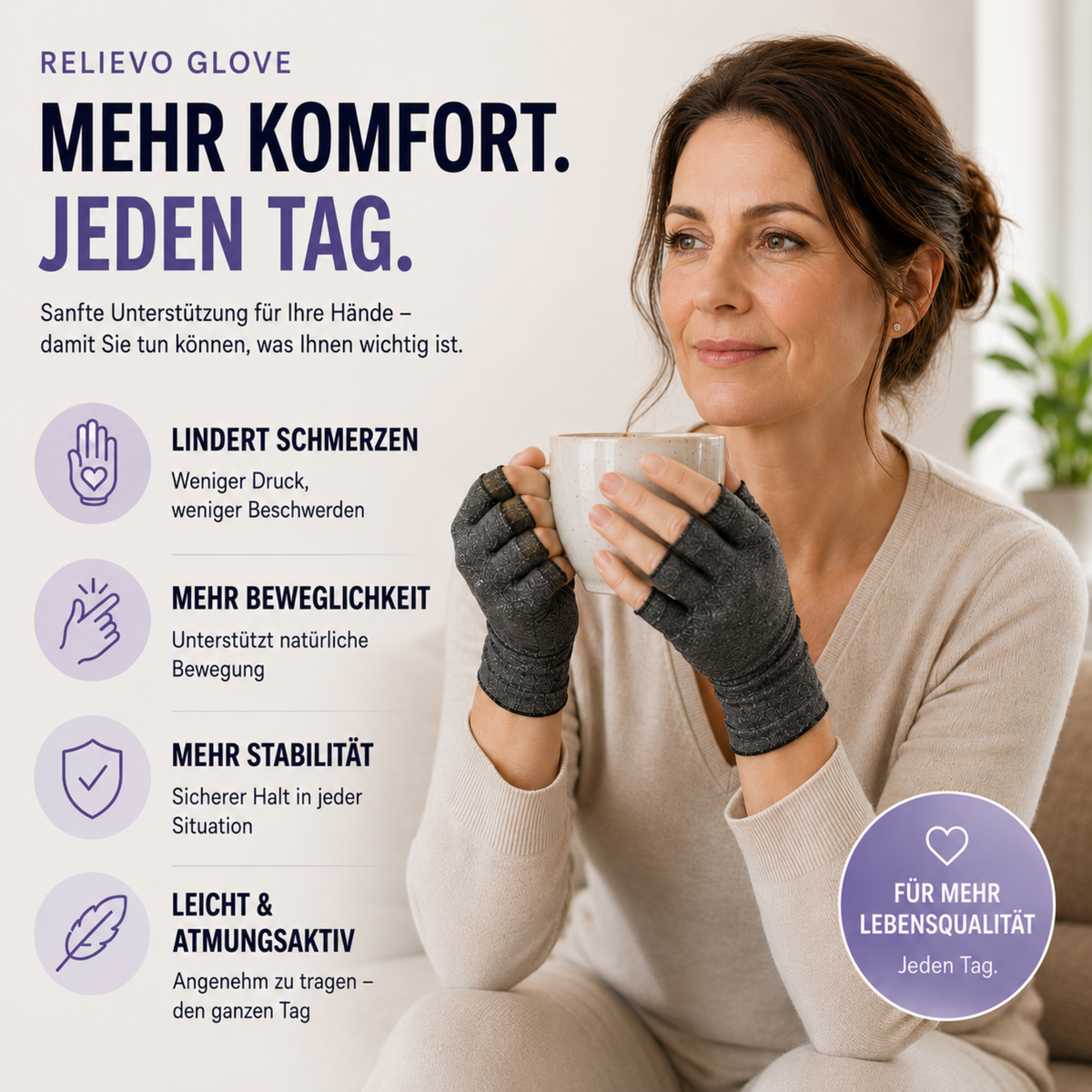 Camp Basel | RelievoGlove Halbfinger-Kompressionshandschuh
