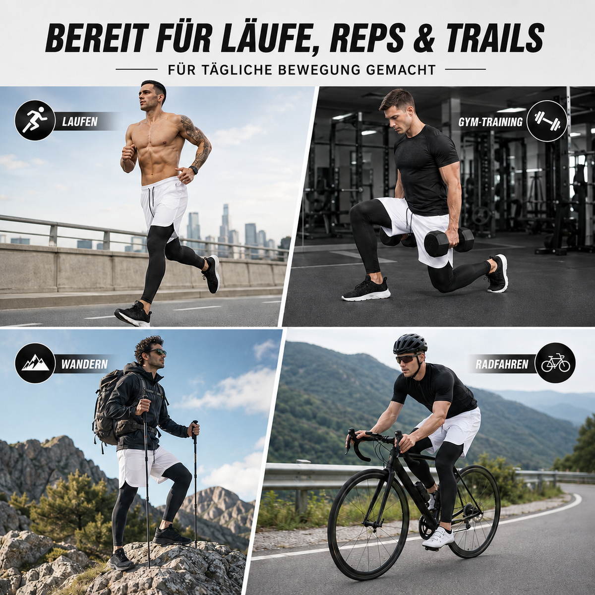 Camp Basel | RunVanta Trainingsleggings mit Shorts