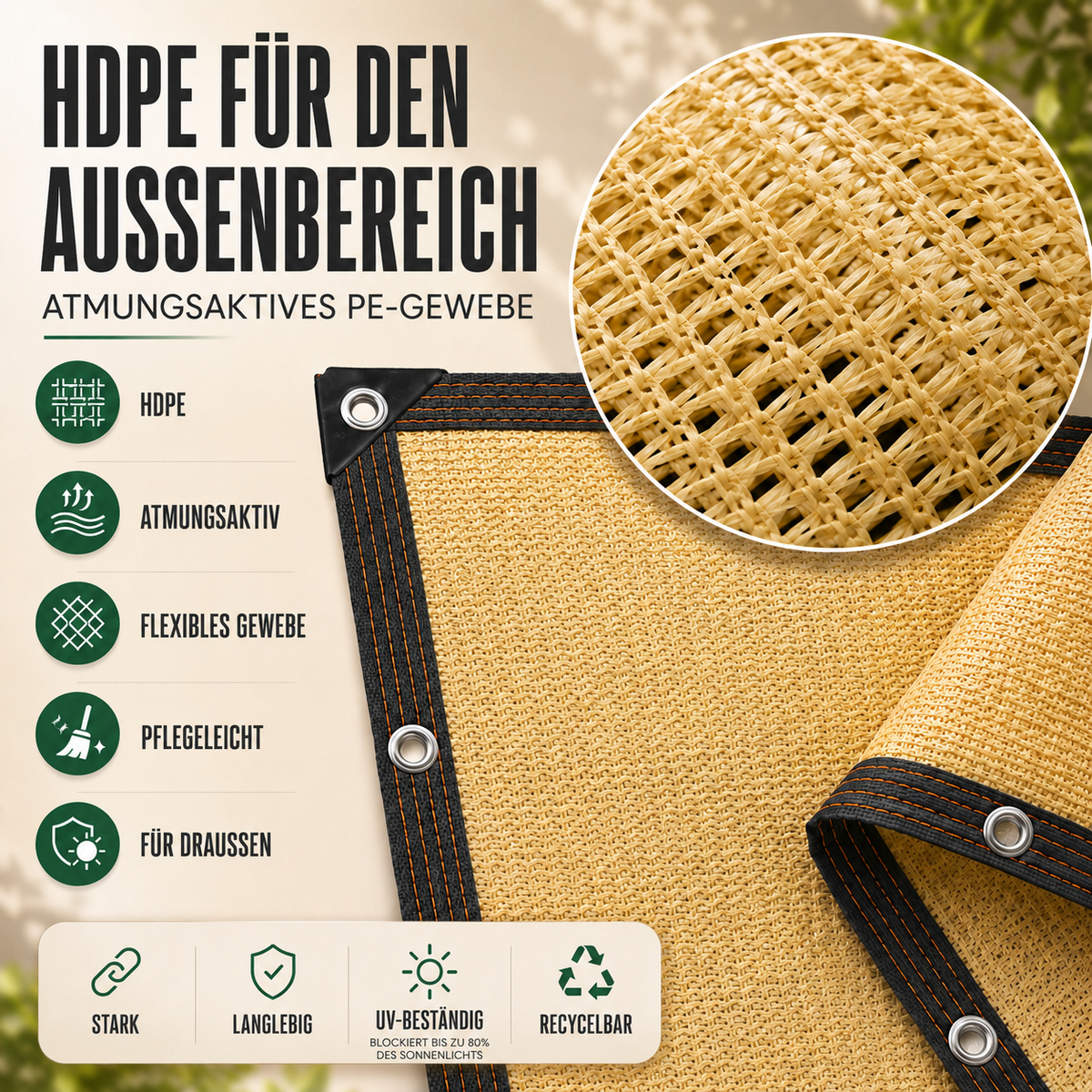 Camp Basel | Shadevaan Hochleistungs-Sonnenschutztuch