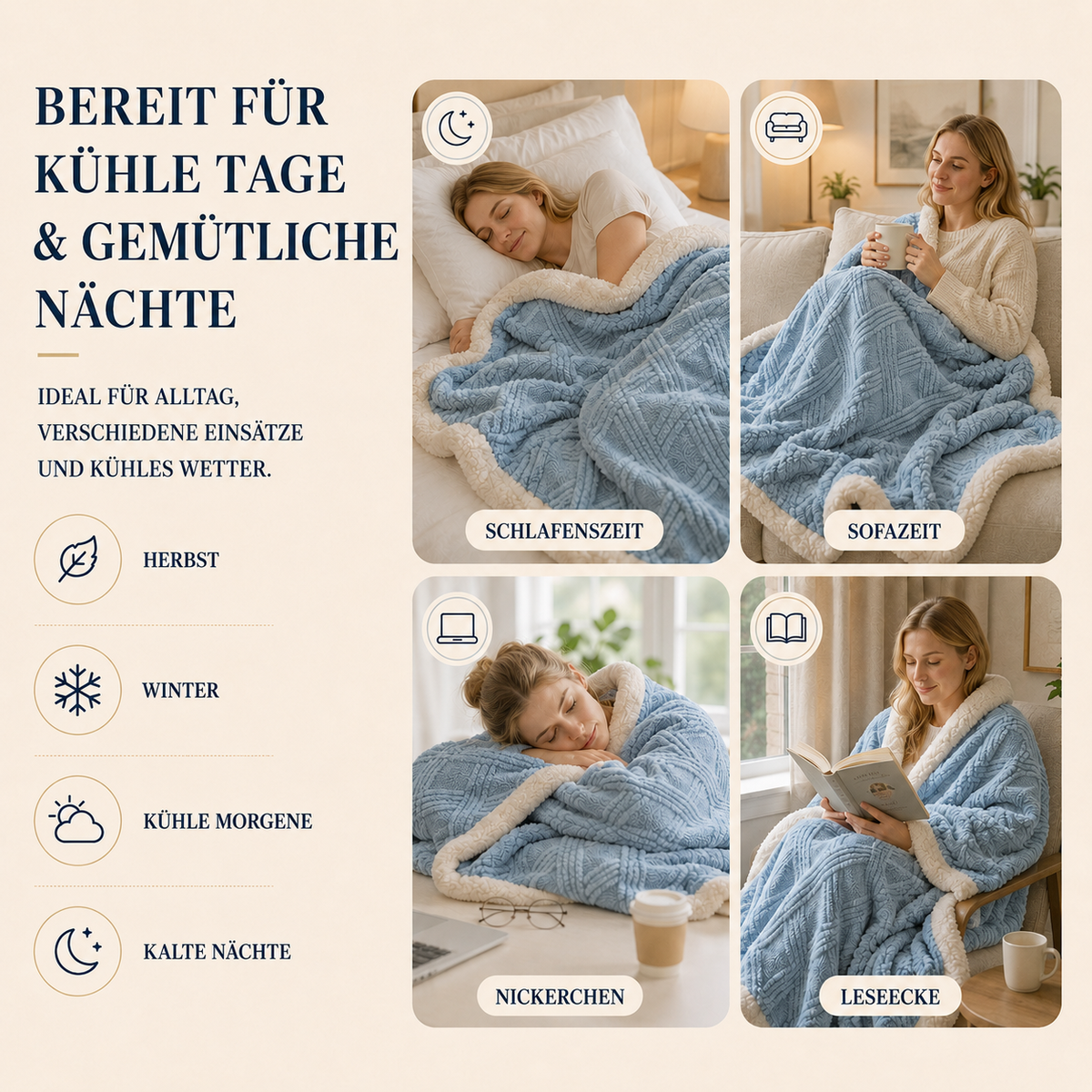 Camp Basel | Snugvera Verdickter Winter-Wurfdecke