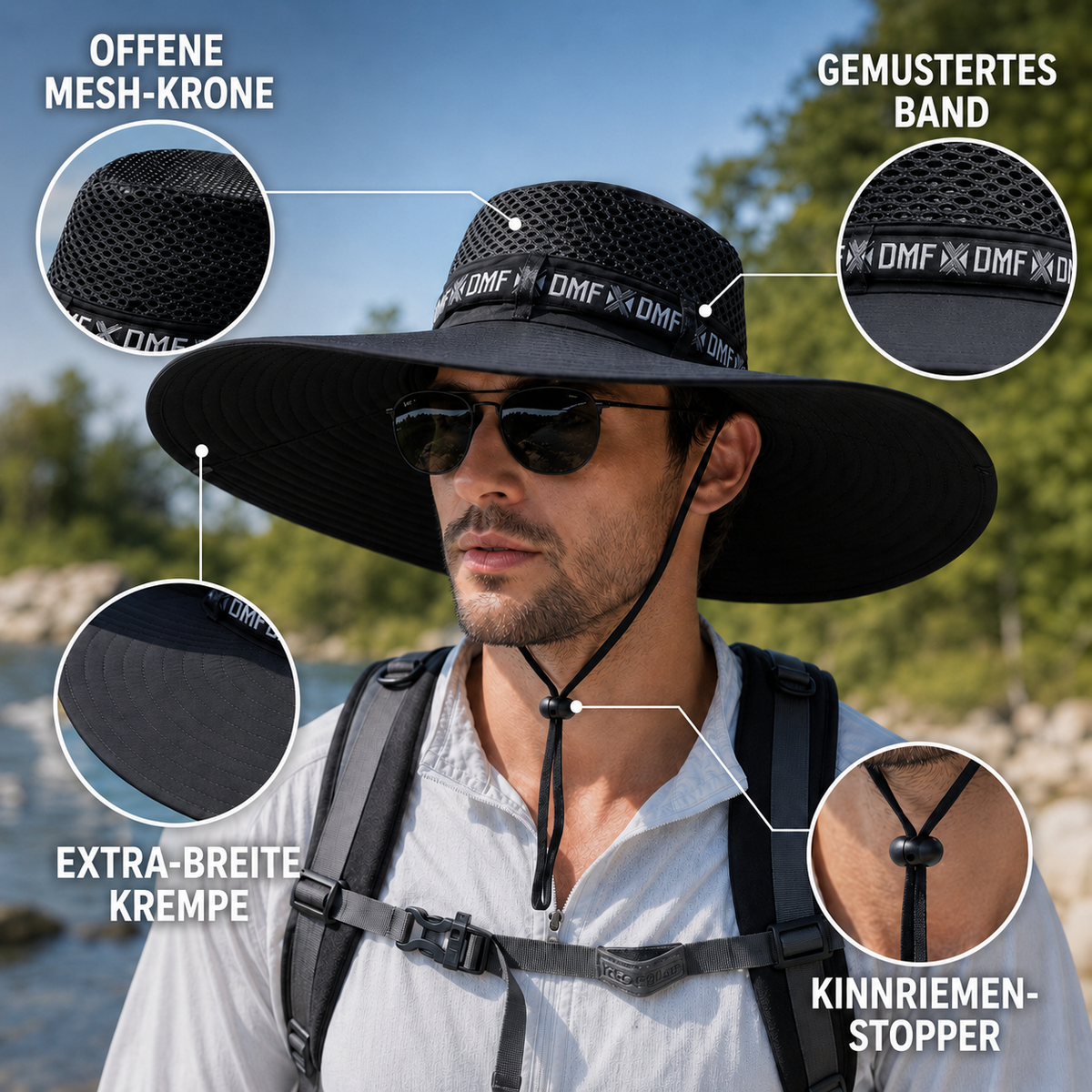 Camp Basel | Solcrest Breitkrempiger Outdoor-Hut