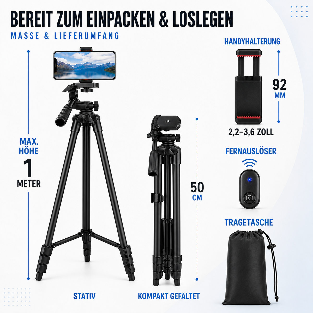Camp Basel | SteadiReach Leichtes Kamera-Stativ