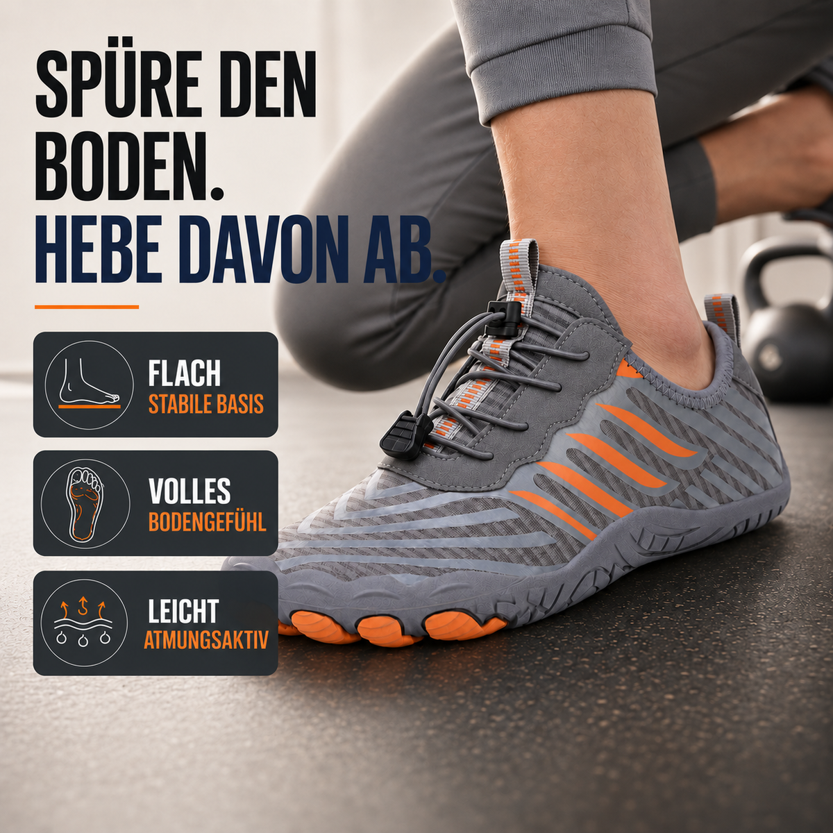 Camp Basel | Strideox Barfuß-Trainingsschuhe | Flache Sohle Trainingschuh