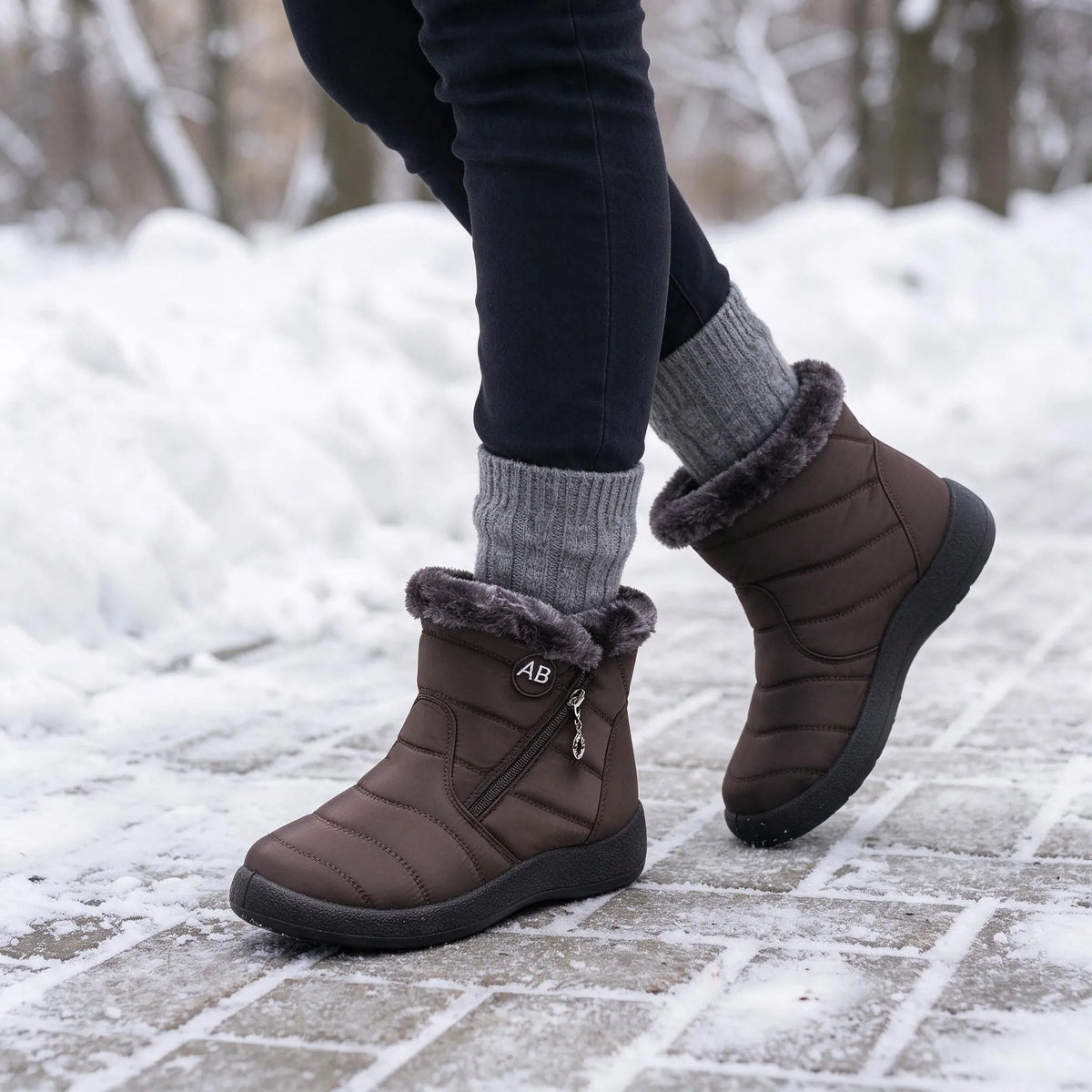 Camp Basel | Velvado Gefütterte Stiefelette Mit Seitlichem Reißverschluss
