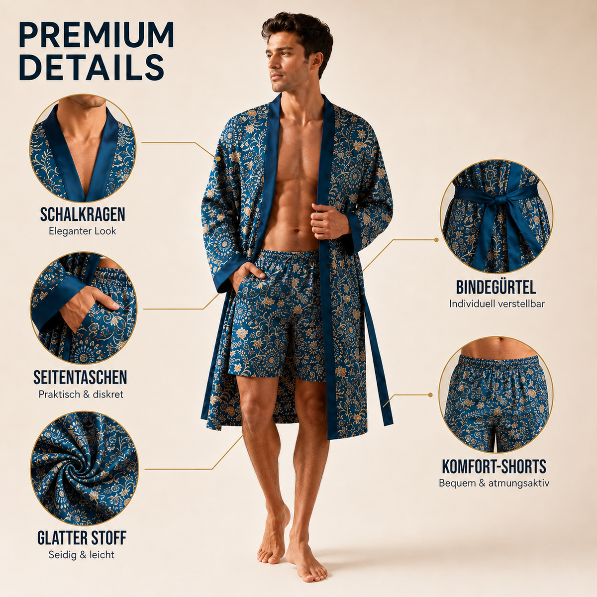 Camp Basel | Velvoro Langer Kimono-Stil Bademantel-Set