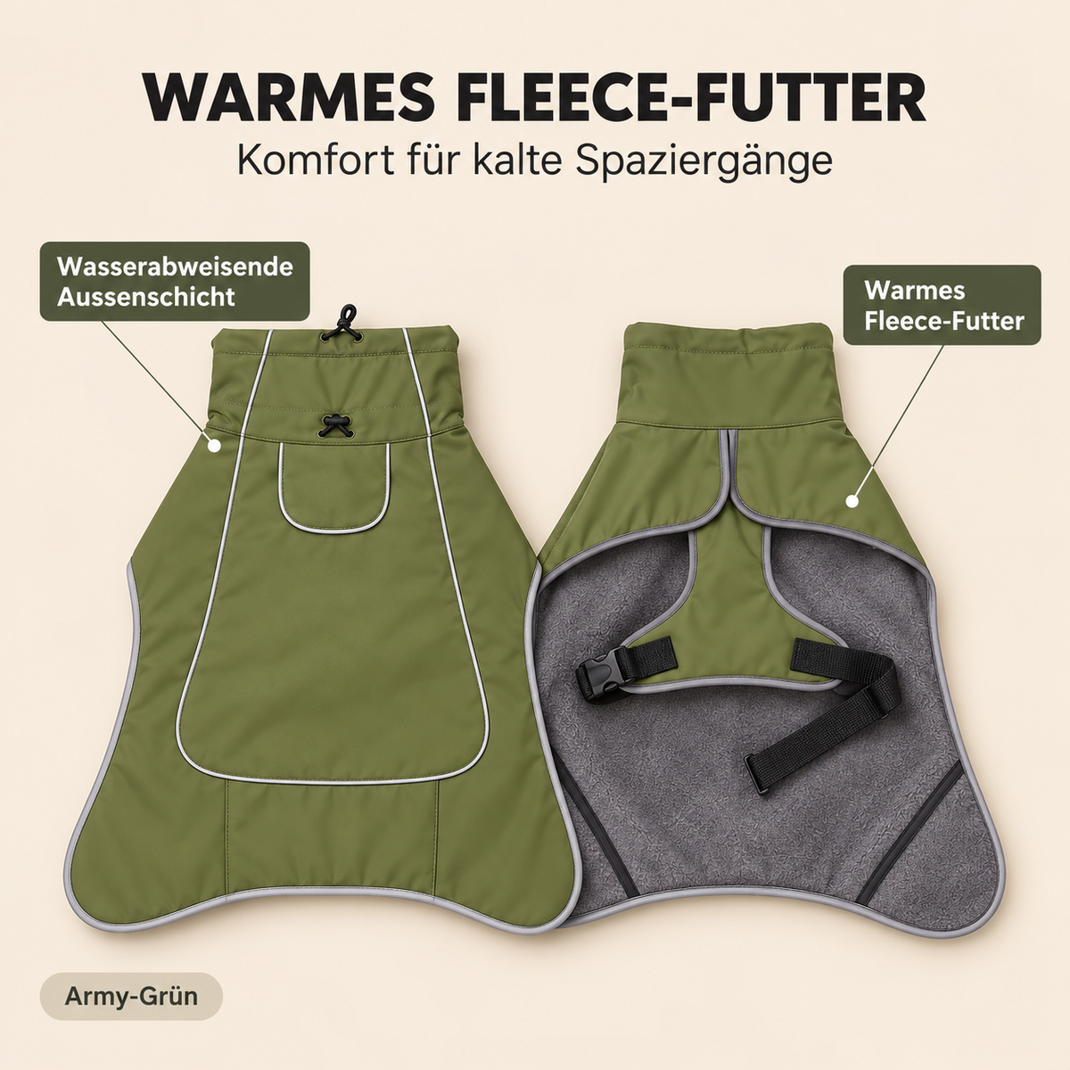 Camp Basel | Woofclad Winddichte Weste mit integriertem Geschirr