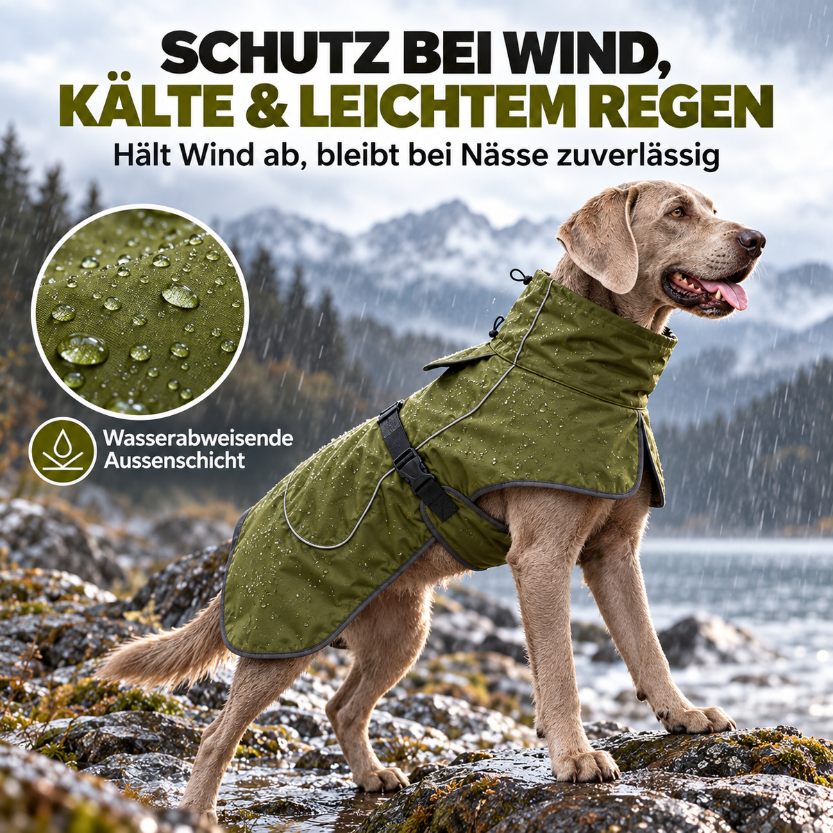 Camp Basel | Woofclad Winddichte Weste mit integriertem Geschirr