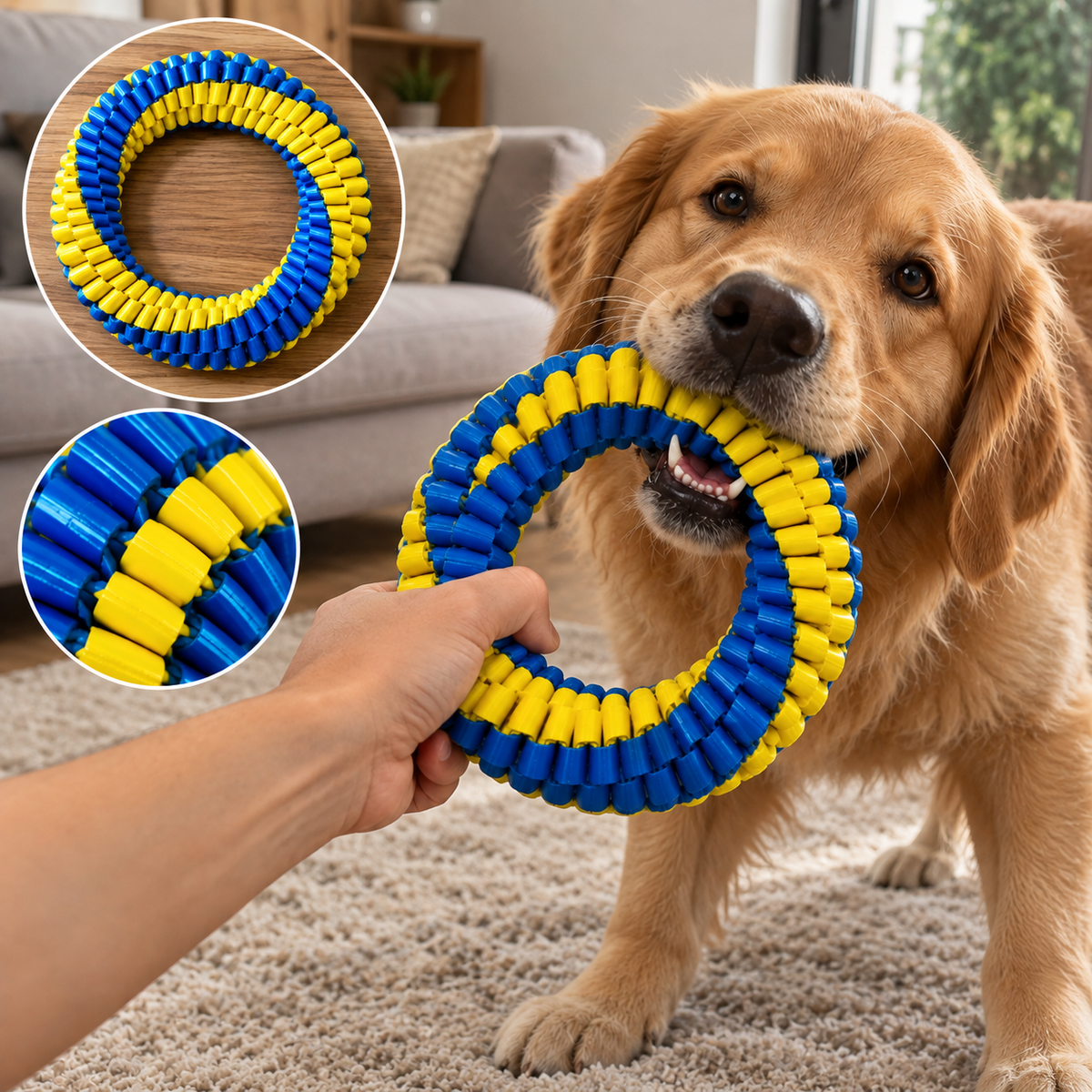 Interaktives Nylon-Seil-Hundespielzeug