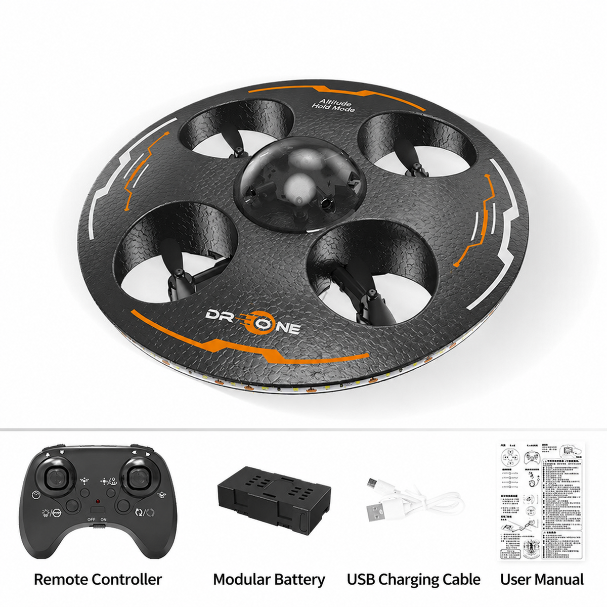 Ferngesteuerte LED-Fliegende-Untertasse-Drohne