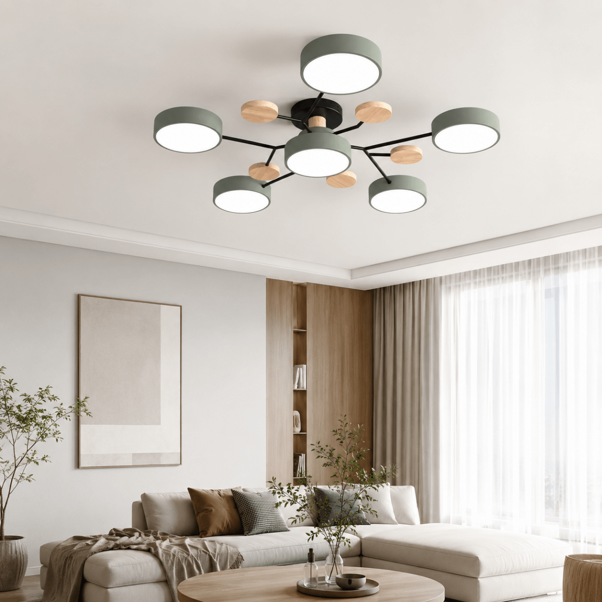 Moderne runde LED-Deckenleuchte mit minimalistischem Design