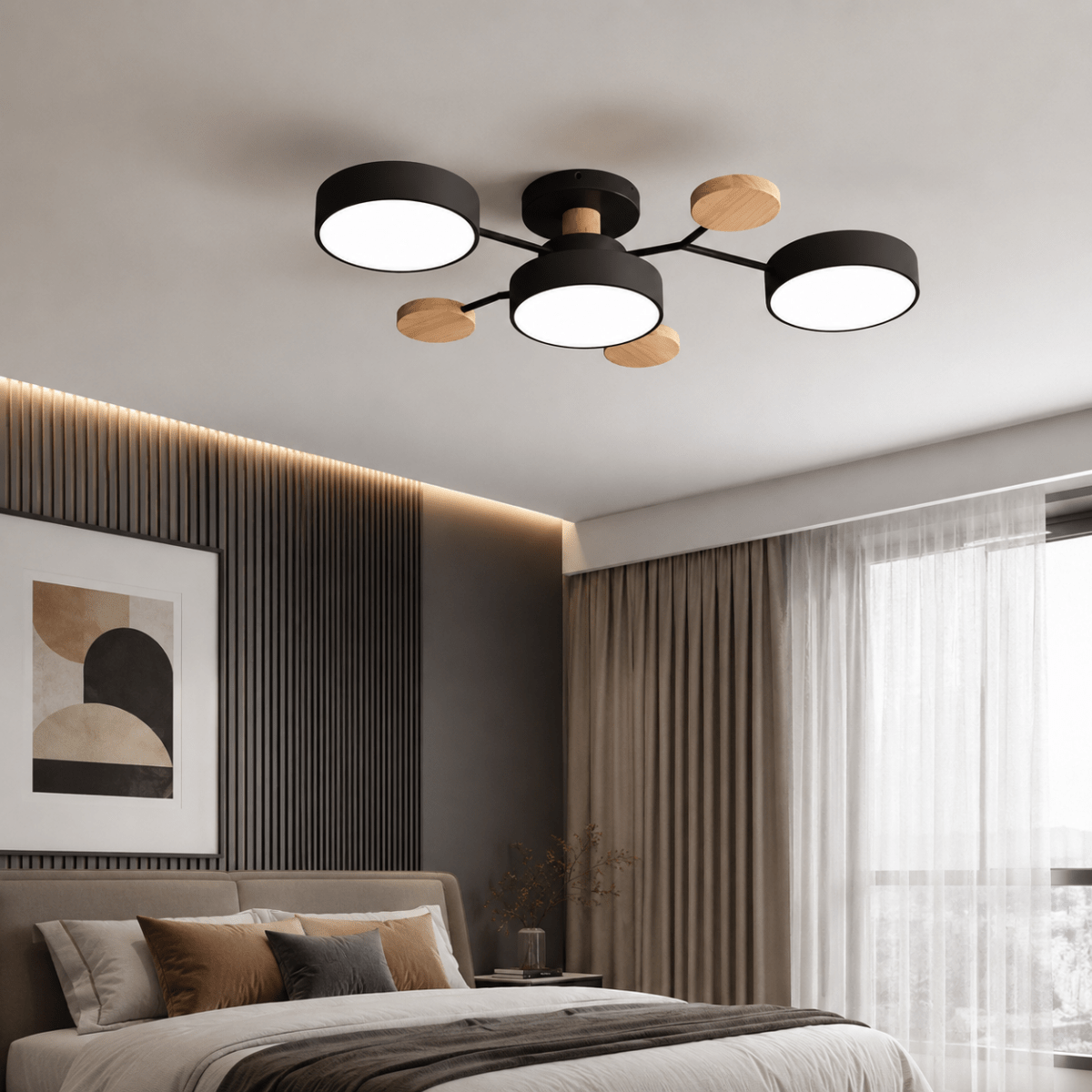 Moderne runde LED-Deckenleuchte mit minimalistischem Design