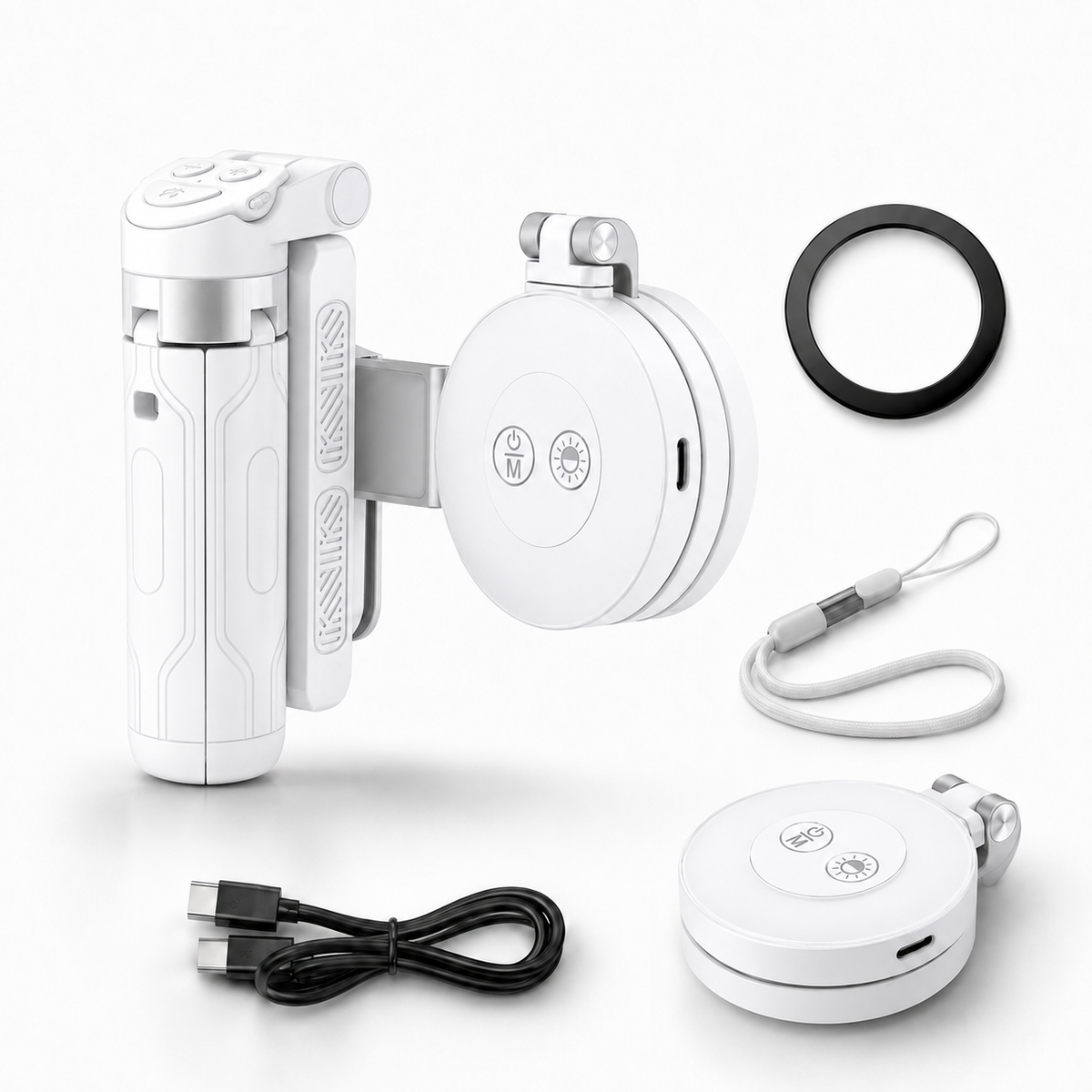 Zoombarer magnetischer Handgriff | Selfie Stick & Stativ