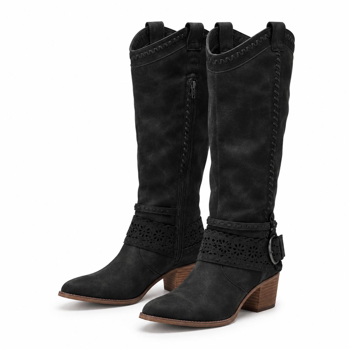 Sophie Westernstiefel mit Riemendetail