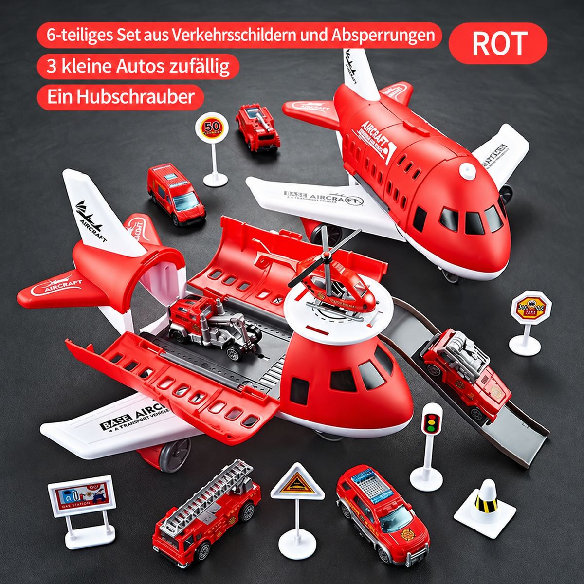 Camp Basel | Flugzeug- und Fahrzeug-Spielset