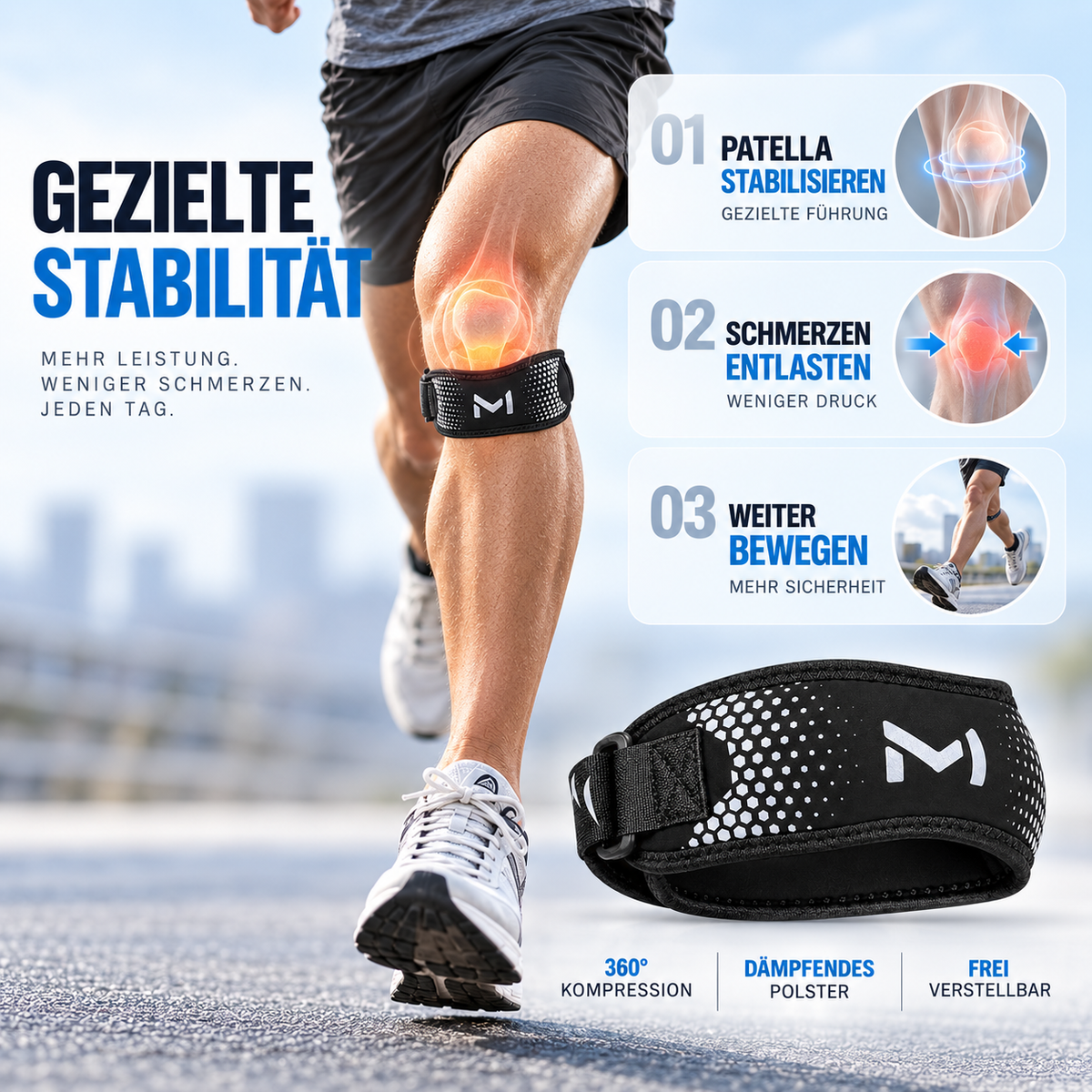 Camp Basel | Strapure Verstellbare Patella-Stützbandage