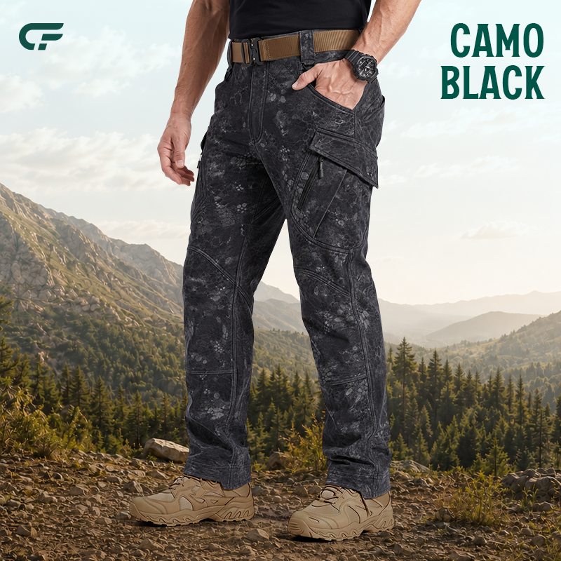 Herren 9-Taschen Straight Fit Taktische Wasserdichte Hose