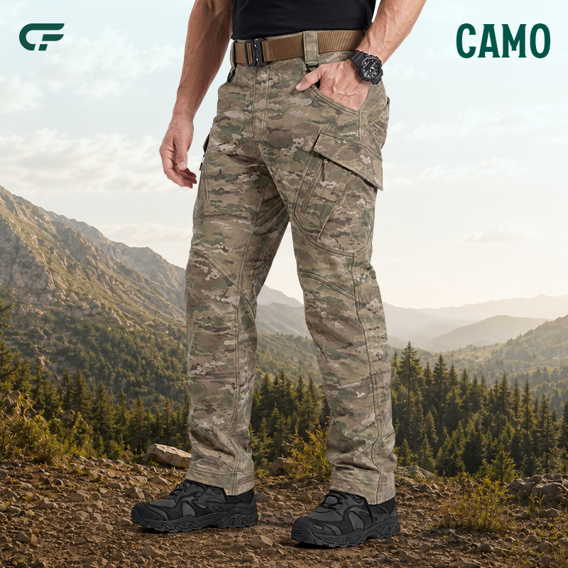 Herren 9-Taschen Straight Fit Taktische Wasserdichte Hose