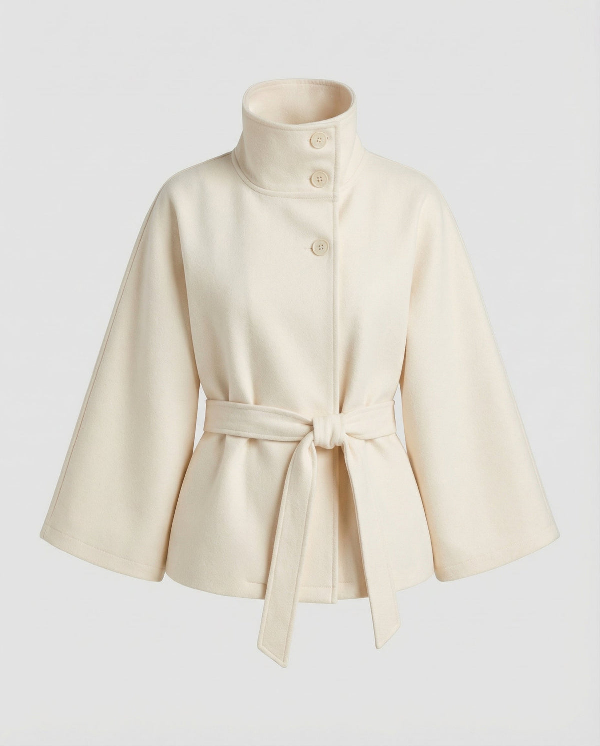 Julia Elegante Damen-Wickeljacke mit Stehkragen für stilvolle Winterlooks