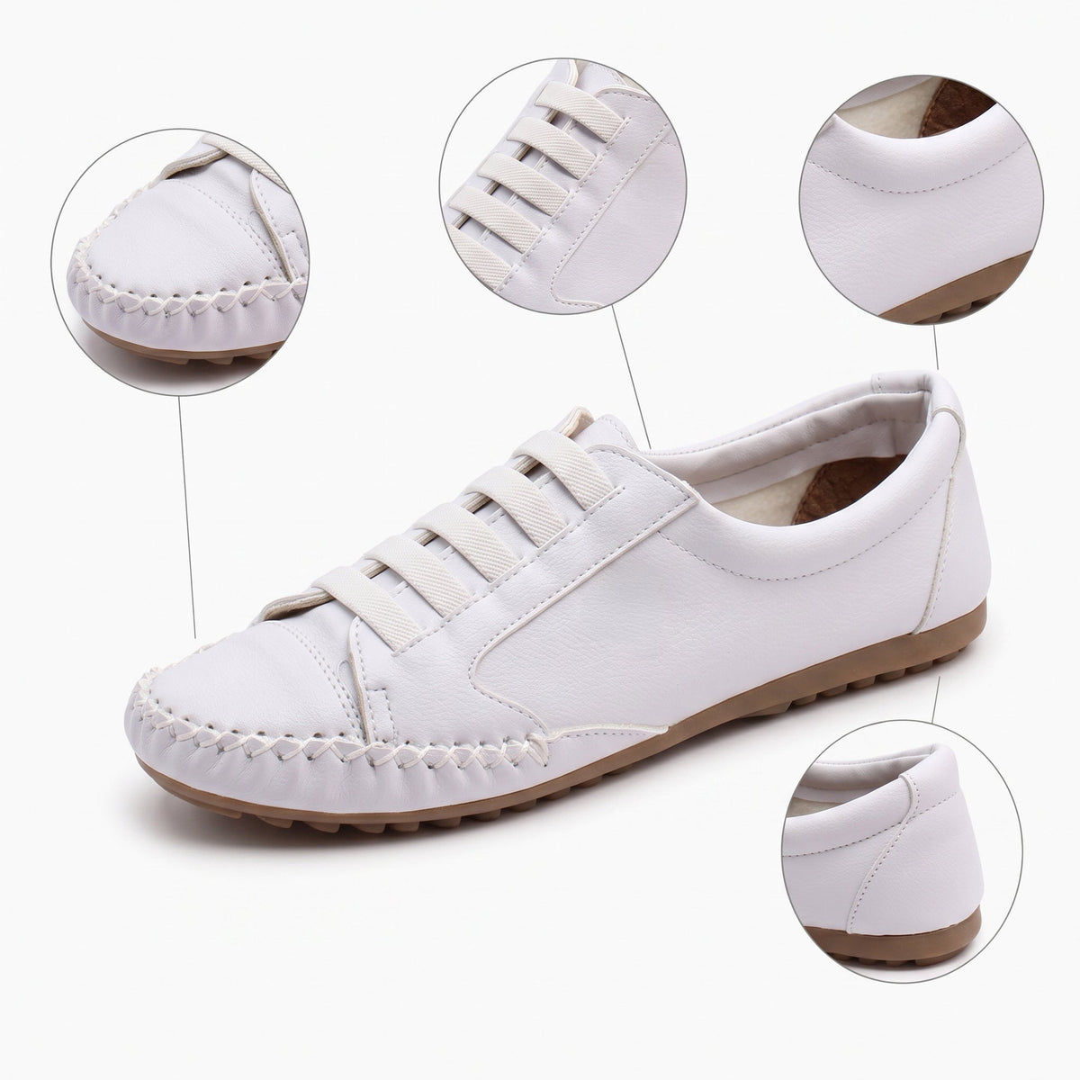 Bequemer Damen-Mokassin-Sneaker mit leichtem Einstieg