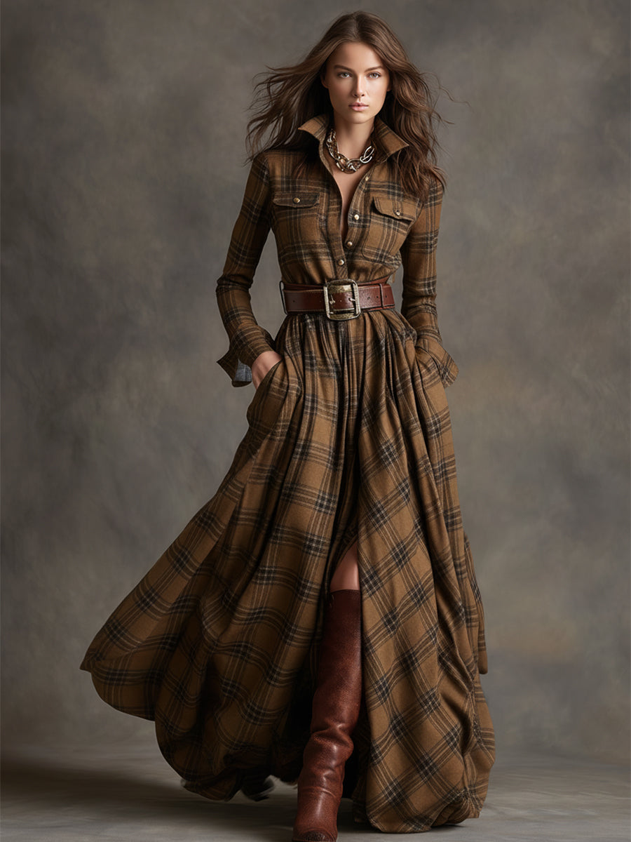 Klassisches Hemdkleid mit Karomuster