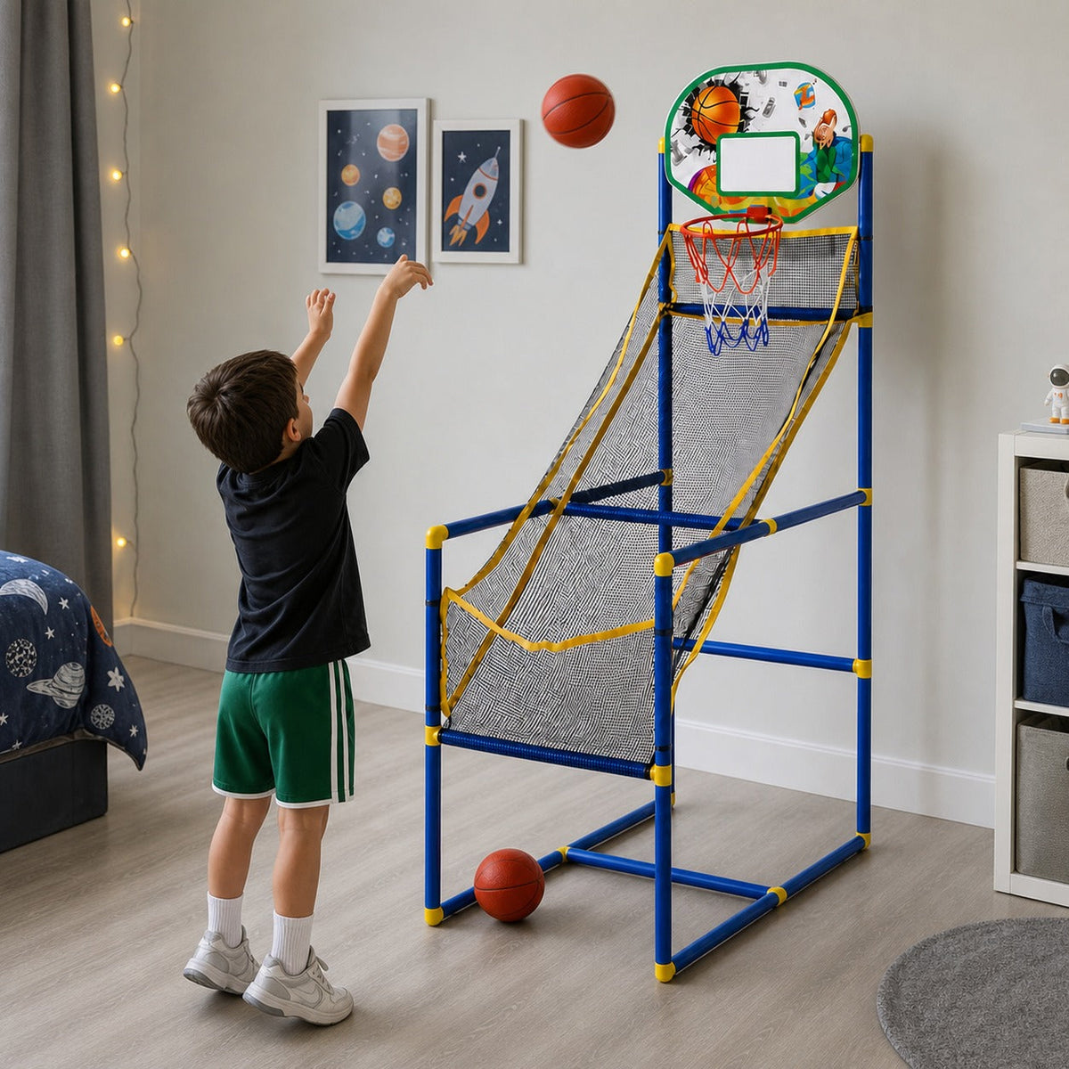 Verstellbares Kinder-Basketballkorb-Set