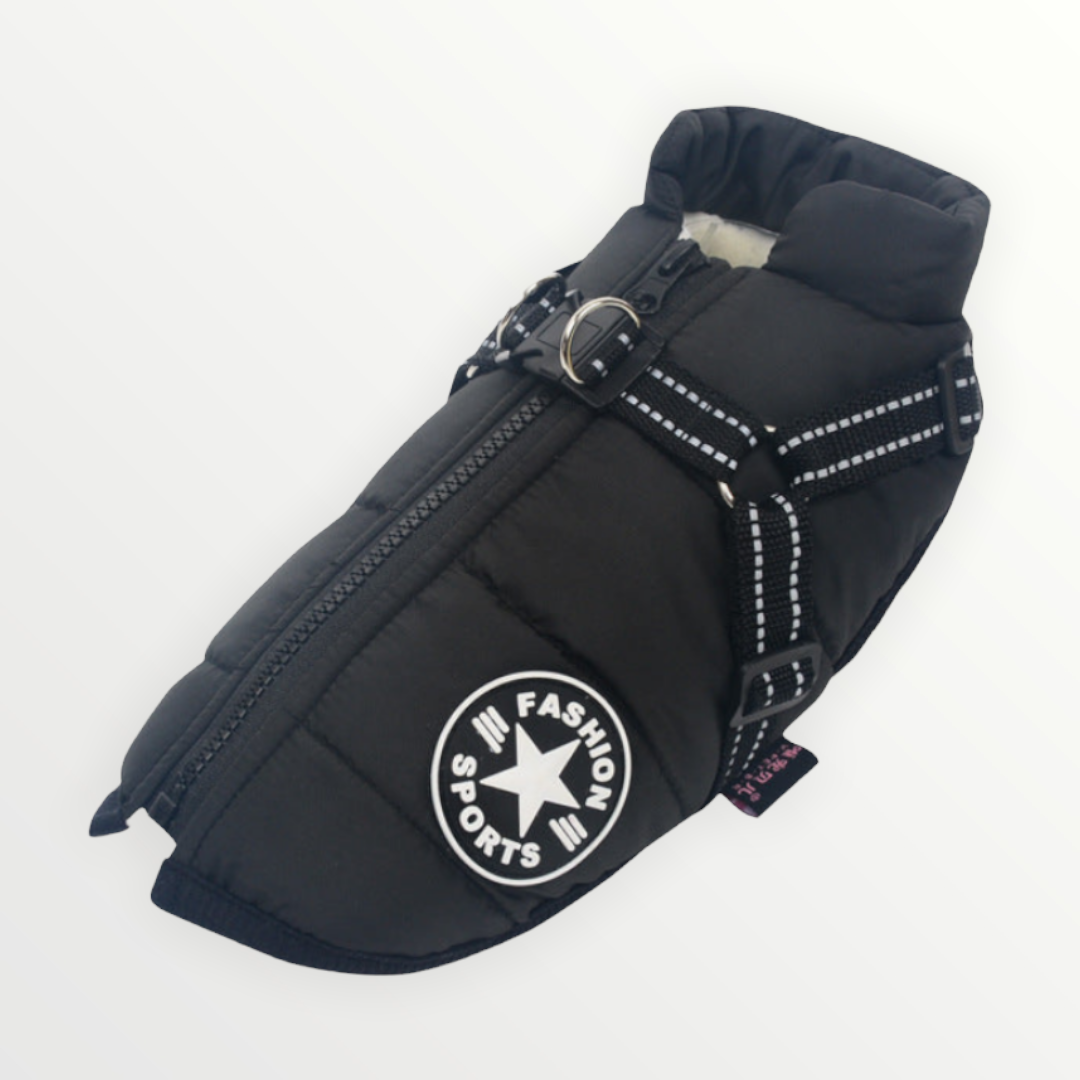 Hundejacke Wind- & Wasserabweisend Integriertes Geschirr
