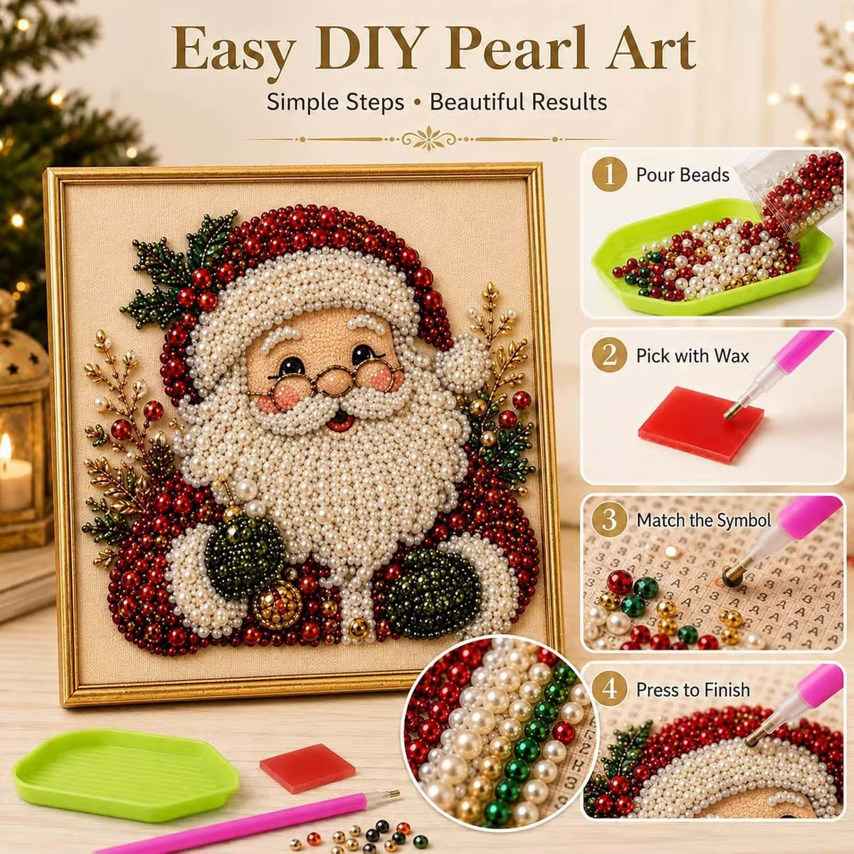 DIY Weihnachten Tier Diamond Painting Set mit Rahmen