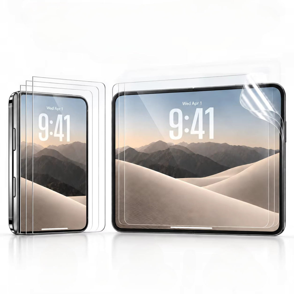 Displayschutzfolien für iPhone Duo innen und außen
