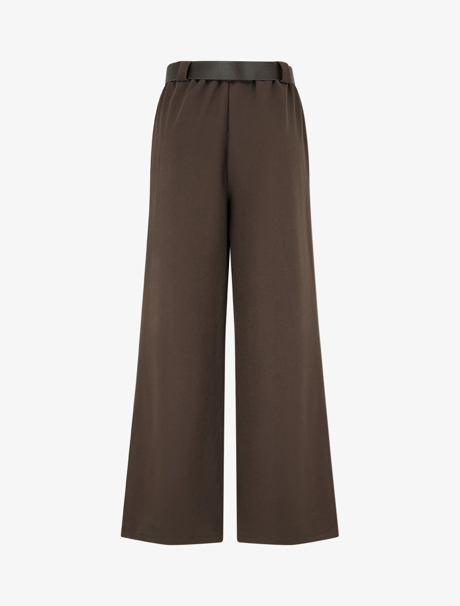 Weite High-Waist-Hose mit Gürtel