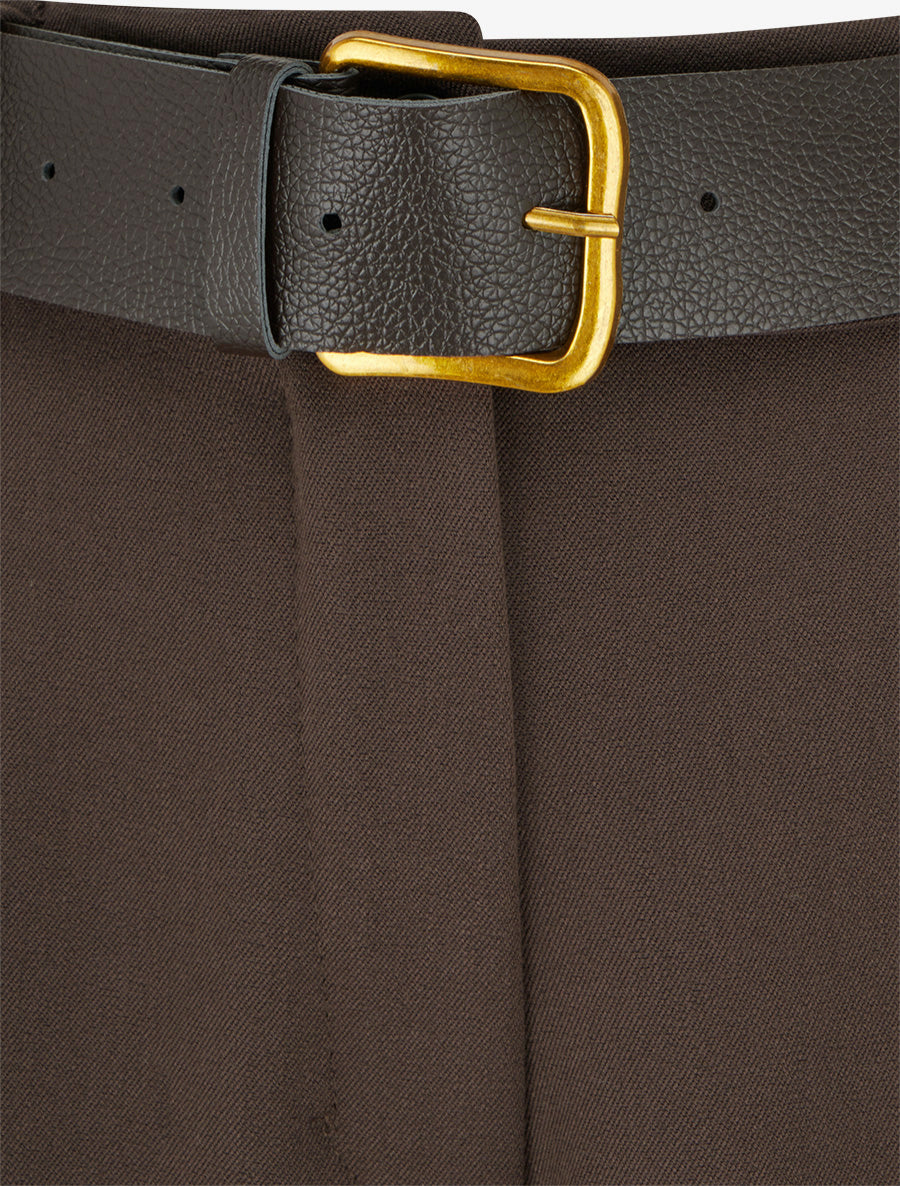 Weite High-Waist-Hose mit Gürtel
