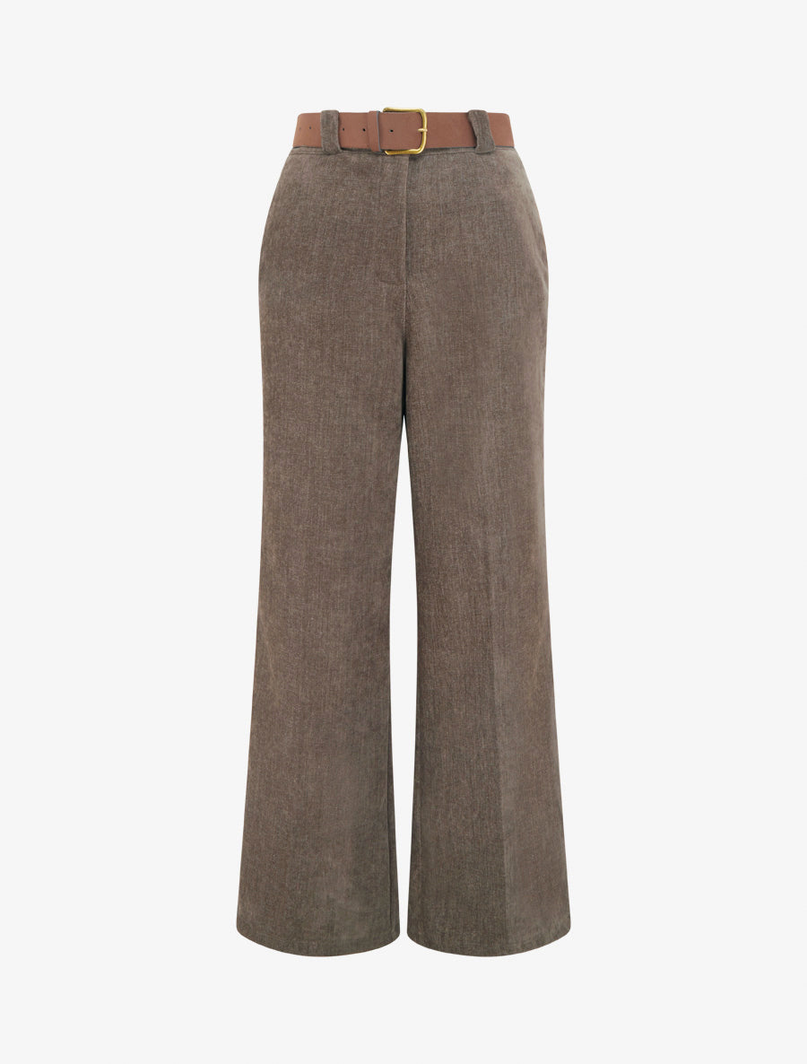 Samthose mit hoher Taille