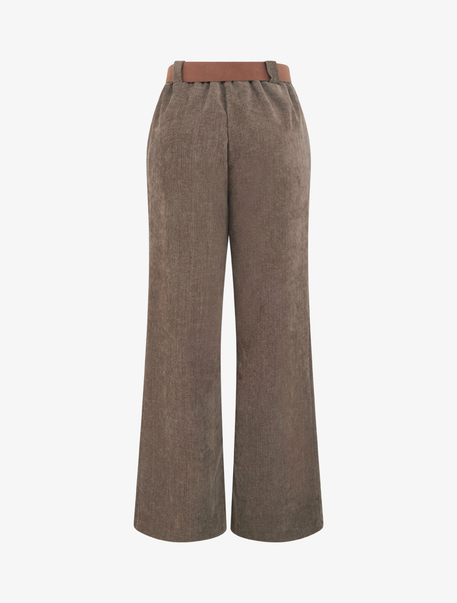 Samthose mit hoher Taille