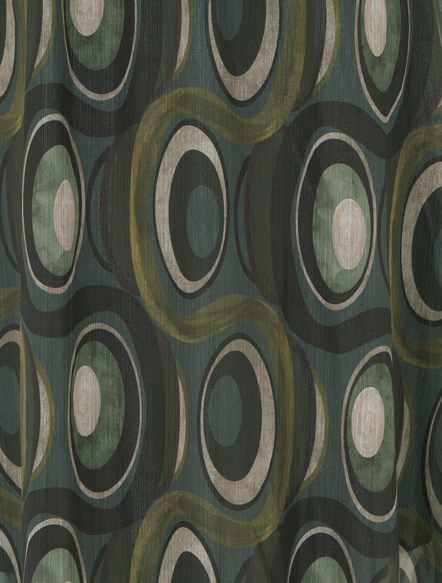 Langer Rock aus schillerndem Voile mit hoher Taille - Khaki