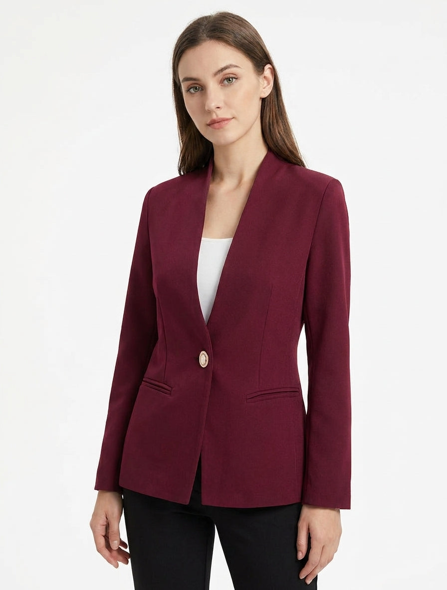 Taillierter Blazer mit Schulterpolstern