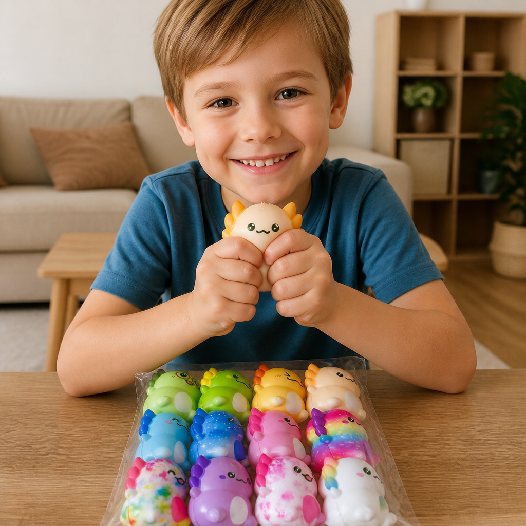 12er-Pack Weiche Axolotl Squishy Anti-Stress-Spielzeuge