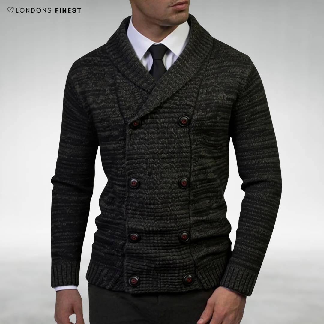 James Klassische Zweireihige Strickjacke