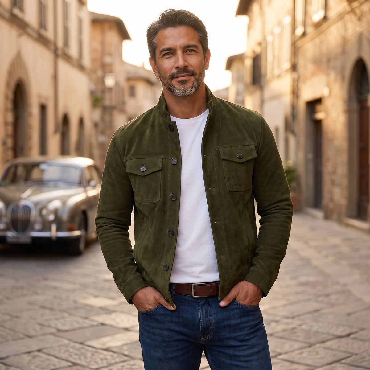 Tommaso Jacke aus Premium-Wildleder