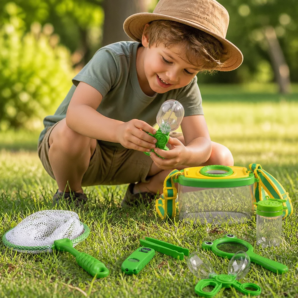 Kinder Outdoor Insektenbeobachtungs-Entdecker-Set mit Zubehör