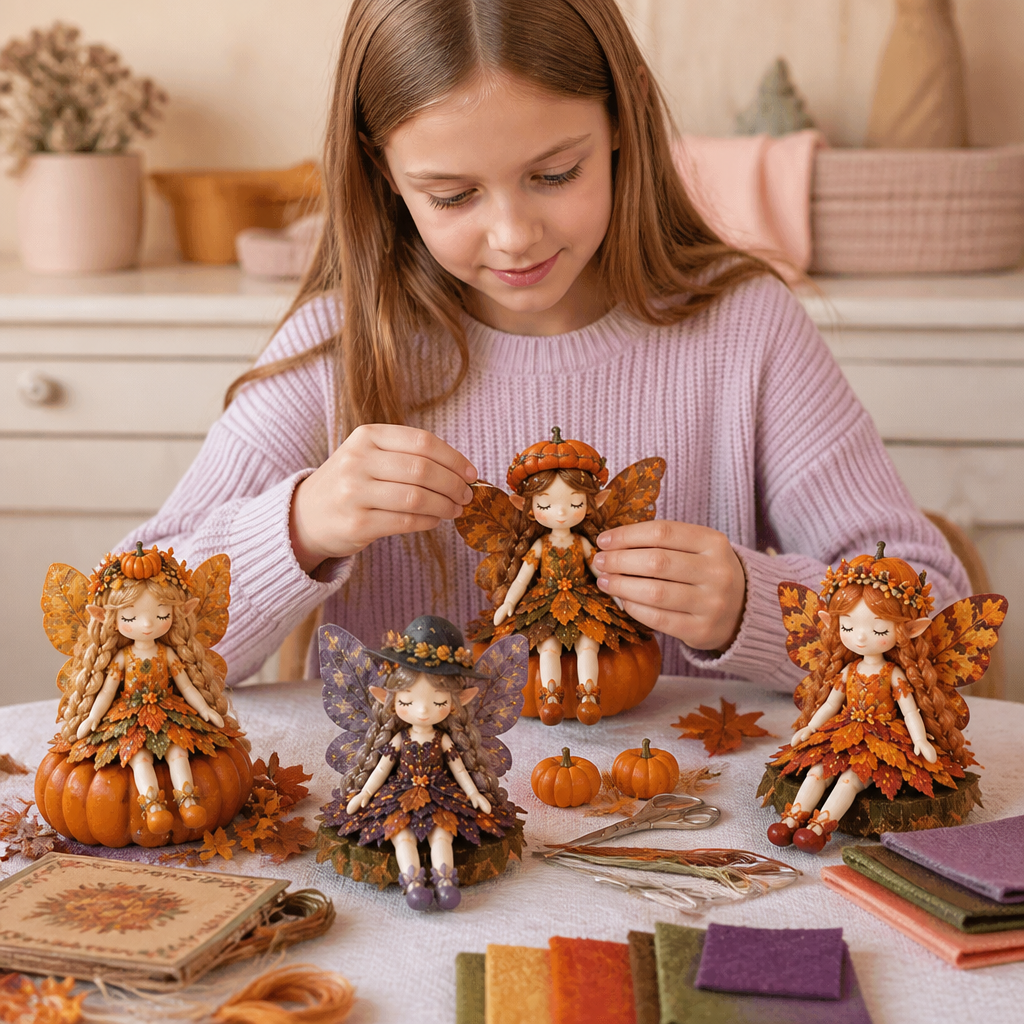 DIY-Nähset für Feen für Kinder – Erstelle magische Feenpuppen aus Stoff, Zubehör und Anleitung
