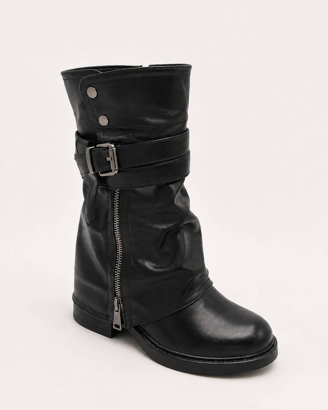 Miley Biker Boots - Schwarz