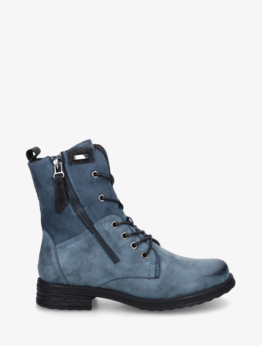 Gefütterte Stiefeletten in Python-Optik