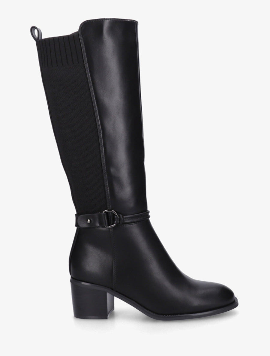 Stiefel im Mesh-Stil mit 6 cm Absatz