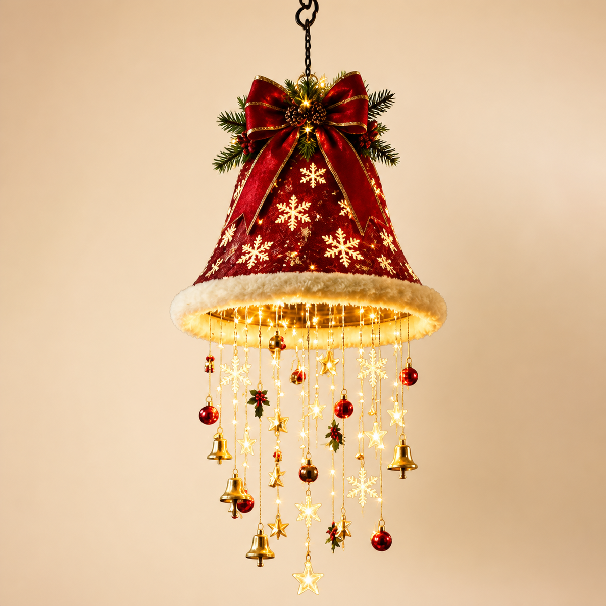 Weihnachts-Weihnachtsmannmütze Lichter mit LED-Lichterkette Dekorationen