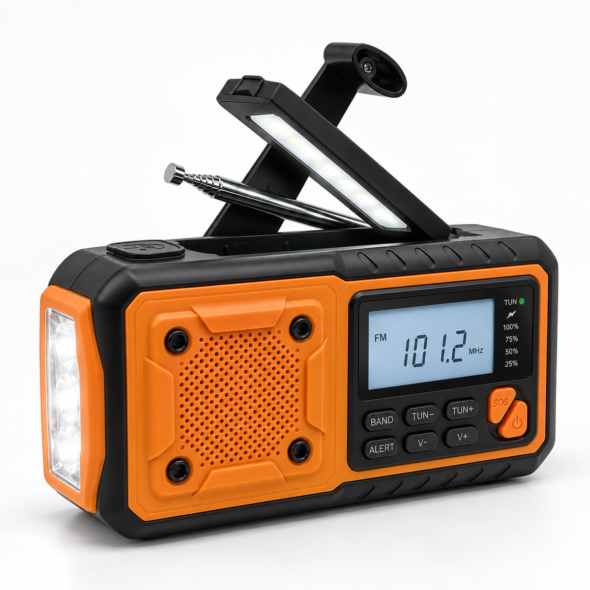 Camp Basel | Solavox Tragbares Notfall-Kurbel-Radio