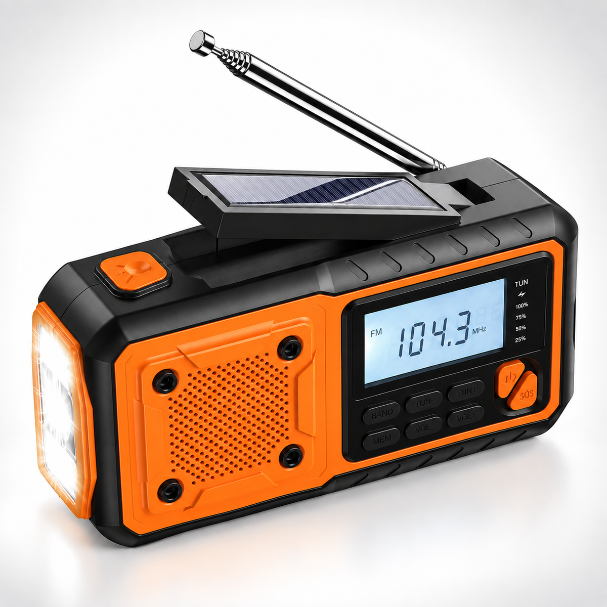 Camp Basel | Solavox Tragbares Notfall-Kurbel-Radio
