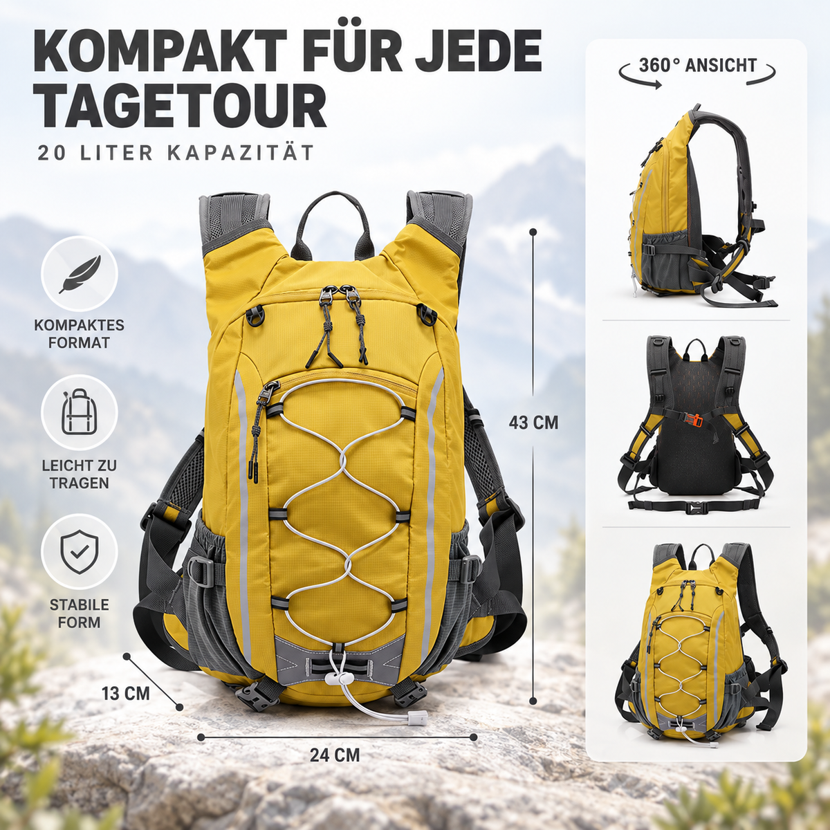 Camp Basel | 20-Liter Wasserdichter Rucksack