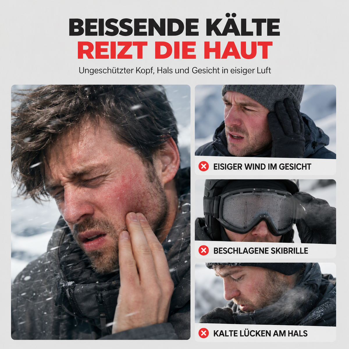 Camp Basel | 3-in-1 Winter-Balaklava – winddicht, wärmend & verstellbar – perfekt für Skifahren, Radfahren und alle kalten Outdoor-Aktivitäten