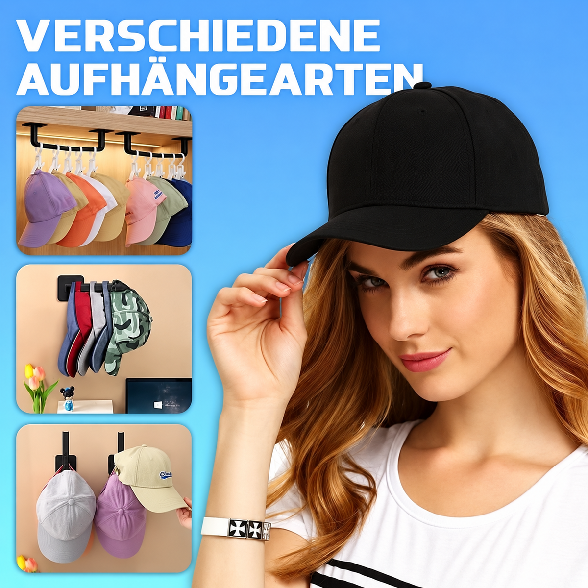 Camp Basel | 4er-Pack: Wand-Hutablage, L-förmige Aufbewahrungsablage mit starkem Klebstoff