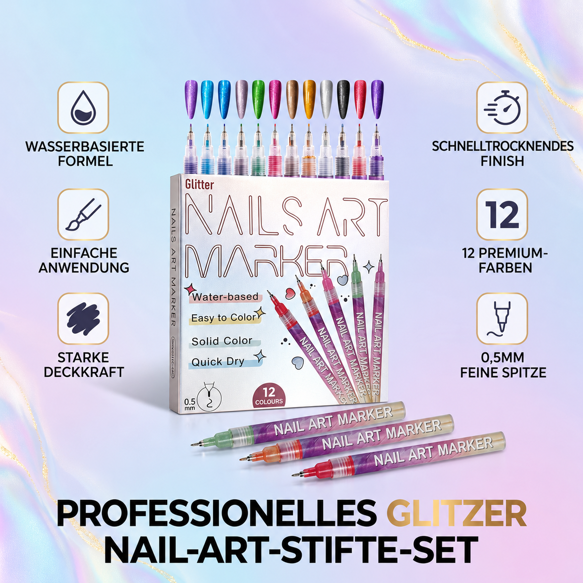 Camp Basel | Abwaschbares Nagellack-Stift-Set für Kinder