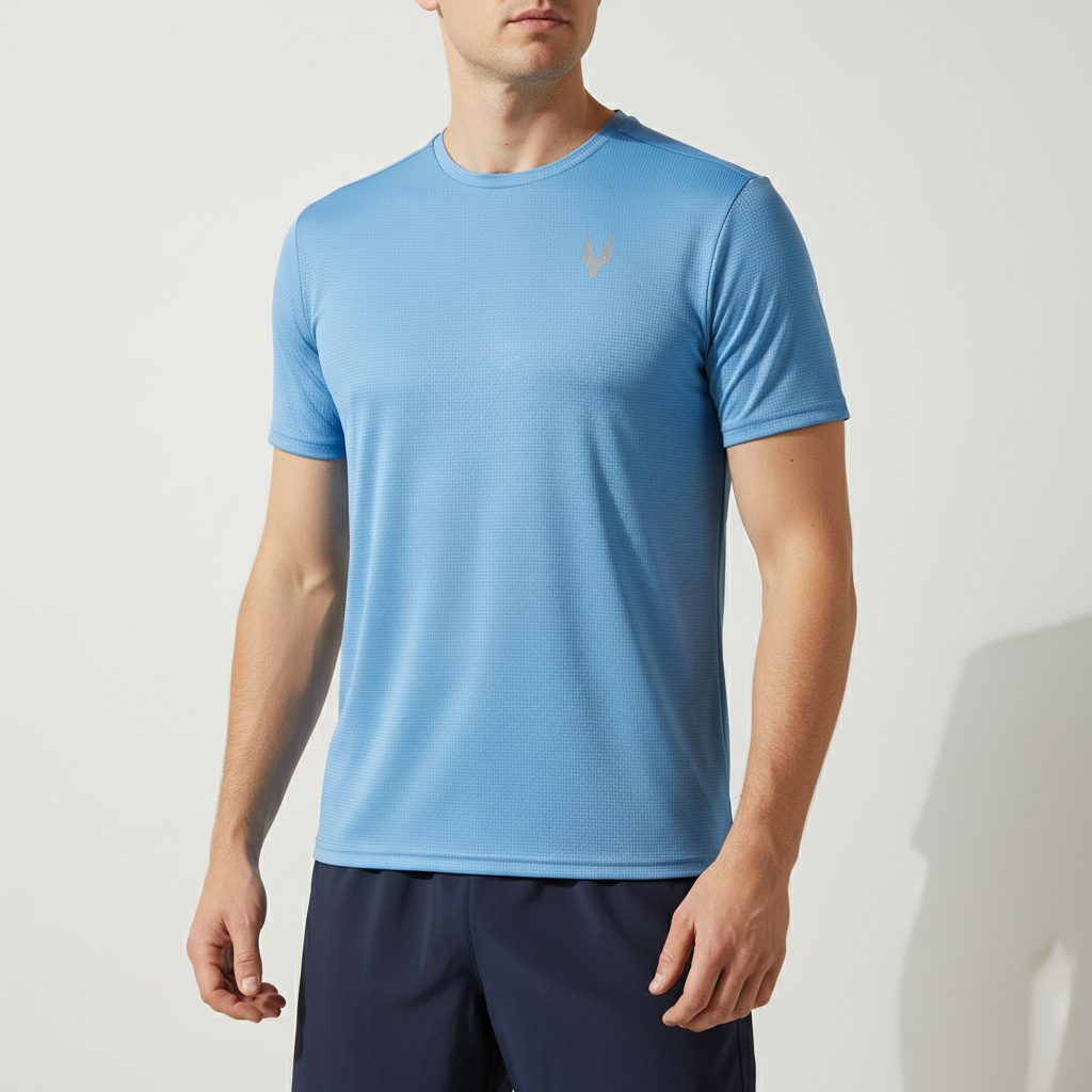 Herren Athletic-T-Shirt Kurzarm schnelltrocknend atmungsaktiv